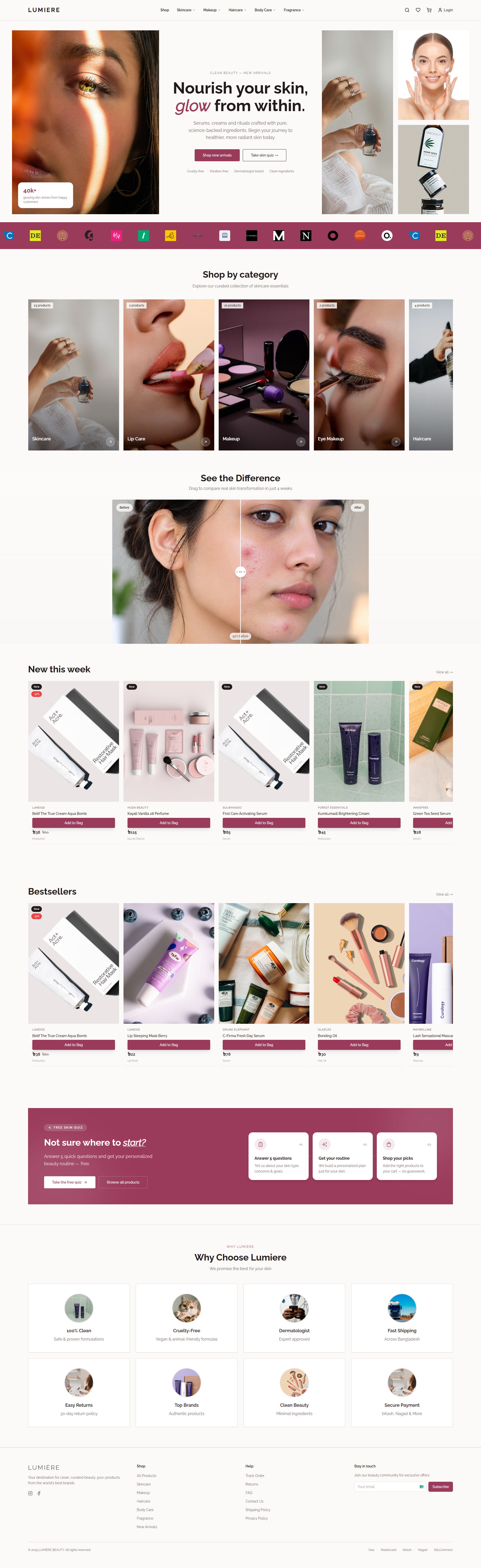 Lumiere Beauty — E-Commerce Platform